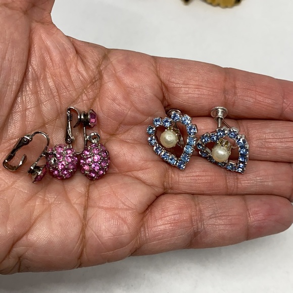 Group lot of vintage non-pierced earrings - Picture 14 of 15